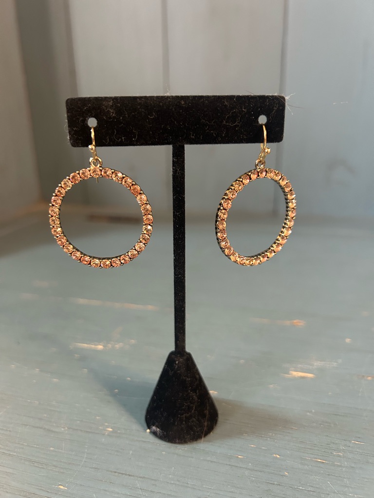 Sparkling Champagne Crystal Hoop Earrings By Sugarfix 17$